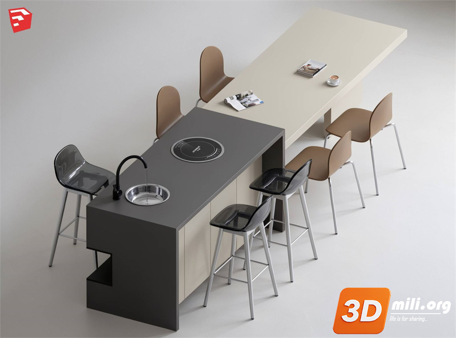 Kitchen island Skp Files